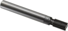 Scientific Cutting Tools - 1-16 Thread, 3/4" Shank Diam, Bright Coating, Solid Carbide Straight Flute Thread Mill - 4 Flutes, 6" OAL, 1" Min Noml Diameter - Exact Tooling
