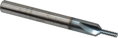 Scientific Cutting Tools - #8-32 Thread, 1/4" Shank Diam, TiCN Coating, Powdered Metal Straight Flute Thread Mill - 3 Flutes, 2-1/2" OAL, #8 Min Noml Diameter - Exact Tooling