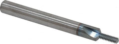 Scientific Cutting Tools - #10-32 Thread, 1/4" Shank Diam, TiCN Coating, Powdered Metal Straight Flute Thread Mill - 3 Flutes, 2-1/2" OAL, #10 Min Noml Diameter - Exact Tooling