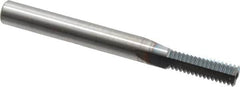 Scientific Cutting Tools - 5/16-24 Thread, 1/4" Shank Diam, TiCN Coating, Powdered Metal Straight Flute Thread Mill - 3 Flutes, 2-1/2" OAL, 5/16" Min Noml Diameter - Exact Tooling