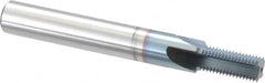 Scientific Cutting Tools - 1/2-20 Thread, 1/2" Shank Diam, TiCN Coating, Powdered Metal Straight Flute Thread Mill - 4 Flutes, 4" OAL, 1/2" Min Noml Diameter - Exact Tooling
