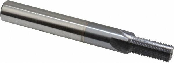 Scientific Cutting Tools - 1/2-28 Thread, 1/2" Shank Diam, TiCN Coating, Powdered Metal Straight Flute Thread Mill - 4 Flutes, 4" OAL, 1/2" Min Noml Diameter - Exact Tooling