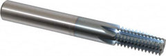 Scientific Cutting Tools - 5/8-12 Thread, 1/2" Shank Diam, TiCN Coating, Powdered Metal Straight Flute Thread Mill - 6 Flutes, 4" OAL, 5/8" Min Noml Diameter - Exact Tooling