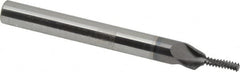Scientific Cutting Tools - #8-32 UNC, 0.11" Cutting Diam, 3 Flute, Solid Carbide Helical Flute Thread Mill - Internal Thread, 5/16" LOC, 2-1/2" OAL, 1/4" Shank Diam - Exact Tooling