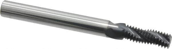 Scientific Cutting Tools - 5/16-24 UNF, 0.235" Cutting Diam, 3 Flute, Solid Carbide Helical Flute Thread Mill - Internal/External Thread, 0.684" LOC, 2-1/2" OAL, 1/4" Shank Diam - Exact Tooling