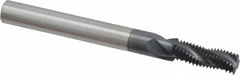 Scientific Cutting Tools - 5/16-28 UN, 0.235" Cutting Diam, 3 Flute, Solid Carbide Helical Flute Thread Mill - Internal/External Thread, 0.657" LOC, 2-1/2" OAL, 1/4" Shank Diam - Exact Tooling