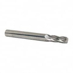 Scientific Cutting Tools - 7/16-20 UNF, 0.345" Cutting Diam, 4 Flute, Solid Carbide Helical Flute Thread Mill - Internal/External Thread, 0.82" LOC, 3-1/2" OAL, 3/8" Shank Diam - Exact Tooling