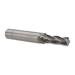 Scientific Cutting Tools - 1/2-13 UNC, 0.4" Cutting Diam, 4 Flute, Solid Carbide Helical Flute Thread Mill - Internal/External Thread, 1.108" LOC, 3-1/2" OAL, 1/2" Shank Diam - Exact Tooling