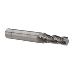 Scientific Cutting Tools - 1/2-13 UNC, 0.4" Cutting Diam, 4 Flute, Solid Carbide Helical Flute Thread Mill - Internal/External Thread, 1.108" LOC, 3-1/2" OAL, 1/2" Shank Diam - Exact Tooling
