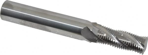 Scientific Cutting Tools - 9/16-20 UNS, 0.45" Cutting Diam, 4 Flute, Solid Carbide Helical Flute Thread Mill - Internal/External Thread, 1.12" LOC, 3-1/2" OAL, 1/2" Shank Diam - Exact Tooling