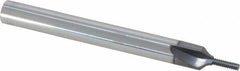 Scientific Cutting Tools - M3x0.50 Thread, 1/4" Shank Diam, TiN Coating, Solid Carbide Straight Flute Thread Mill - 3 Flutes, 2-1/2" OAL, M3 Min Noml Diamter - Exact Tooling