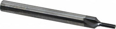 Scientific Cutting Tools - M4x0.50 Thread, 1/4" Shank Diam, TiN Coating, Solid Carbide Straight Flute Thread Mill - 3 Flutes, 2-1/2" OAL, M4 Min Noml Diamter - Exact Tooling