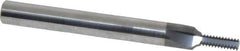 Scientific Cutting Tools - M5x0.80 Thread, 1/4" Shank Diam, TiN Coating, Solid Carbide Straight Flute Thread Mill - 3 Flutes, 2-1/2" OAL, M5 Min Noml Diamter - Exact Tooling