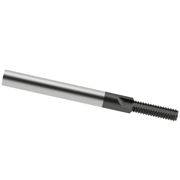 Scientific Cutting Tools - M8x1.00 Thread, 1/4" Shank Diam, AlTiN+ Coating, Solid Carbide Straight Flute Thread Mill - 3 Flutes, 2-1/2" OAL, M8 Min Noml Diamter - Exact Tooling