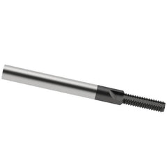 Scientific Cutting Tools - M8x1.00 Thread, 1/4" Shank Diam, AlTiN+ Coating, Solid Carbide Straight Flute Thread Mill - 3 Flutes, 2-1/2" OAL, M8 Min Noml Diamter - Exact Tooling