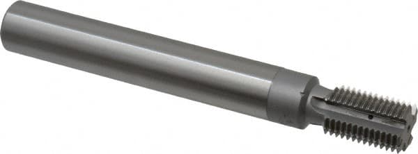 Scientific Cutting Tools - M24x2.00 Thread, 3/4" Shank Diam, Bright Coating, Carbide-Tipped Straight Flute Thread Mill - 4 Flutes, 6" OAL, M24 Min Noml Diamter - Exact Tooling