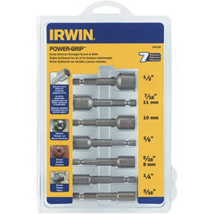 Irwin - 7 Piece Screw & Nut Extractor Set - 1/2 to 3/16 Size Range - Exact Tooling