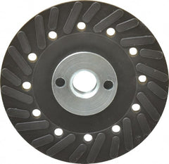 Made in USA - 4" Diam Locking Nut Disc Backing Pad - Hard Density, 20,000 RPM - Exact Tooling