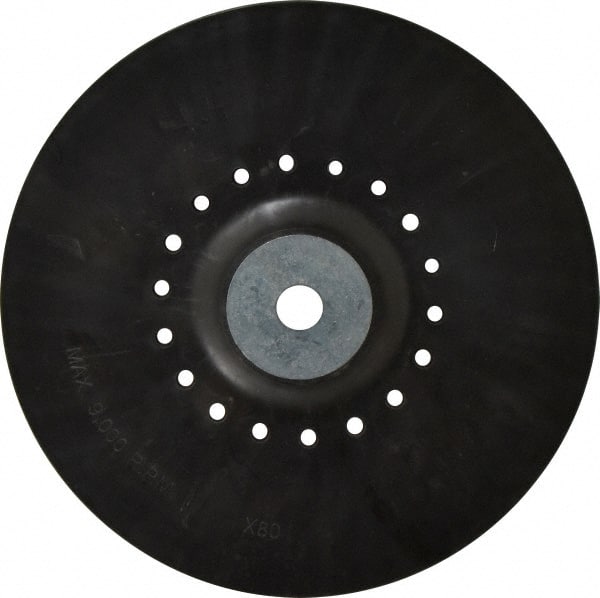 Value Collection - 9" Diam Locking Nut Disc Backing Pad - Hard Density, 9,000 RPM - Exact Tooling