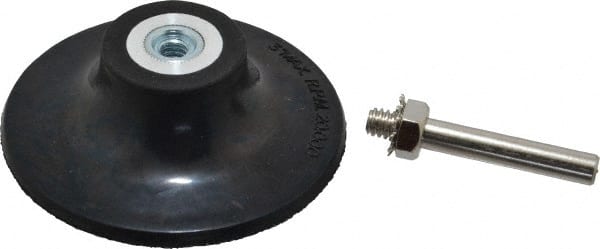 Value Collection - 3" Diam Quick-Change Type R Disc Backing Pad - 1/4" Shank Diam, Medium Density, 20,000 RPM - Exact Tooling