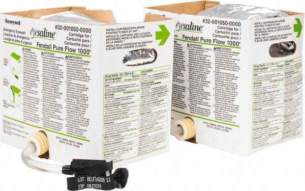 Honeywell - 3.5 Gallon Eye Wash Station Saline Cartridge - Compatable with Fendall Pure Flow 1000, Includes 2 Cartridges - Exact Tooling