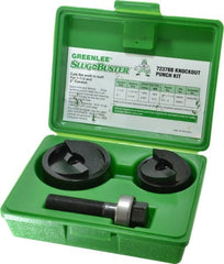 Greenlee - 6 Piece, 2" Punch Hole Diam, Manual Knockout Set - Round Punch, 10 Gage Mild Steel - Exact Tooling
