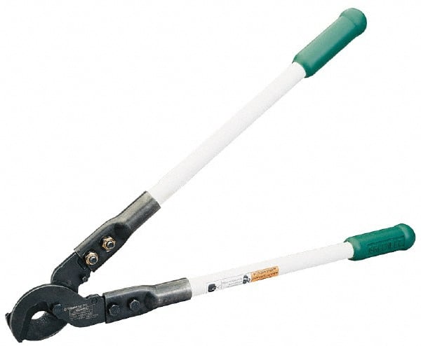 Greenlee - 31-1/2" OAL, 1,000 MCM Capacity, Cable Cutter - Rubber Handle - Exact Tooling