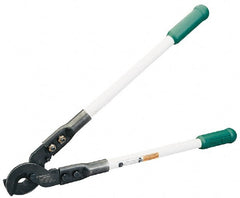 Greenlee - 31-1/2" OAL, 1,000 MCM Capacity, Cable Cutter - Rubber Handle - Exact Tooling