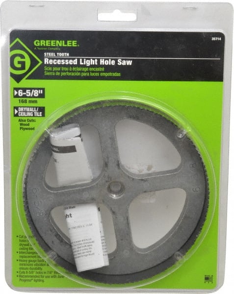 Greenlee - 6-5/8" Diam, 7/8" Cutting Depth, Hole Saw - High Speed Steel Saw - Exact Tooling