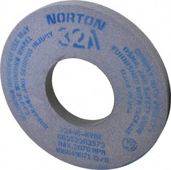 Norton - 12" Diam x 5" Hole x 1" Thick, K Hardness, 46 Grit Surface Grinding Wheel - Aluminum Oxide, Type 1, Coarse Grade, 2,070 Max RPM, Vitrified Bond, No Recess - Exact Tooling
