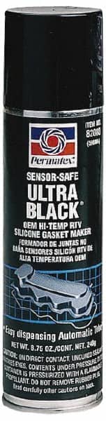Permatex - 8-3/4 oz Oil Resistant Gasket Maker - -65 to 500°F, Black, Comes in Automatic Tube - Exact Tooling