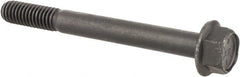 Value Collection - 5/16-18 UNC, 3" Length Under Head, Hex Drive Flange Bolt - 7/8" Thread Length, Grade 8 Alloy Steel, Smooth Flange, Phosphate & Oil Finish - Exact Tooling