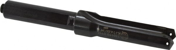Allied Machine and Engineering - Series 1.5, 55/64 to 15/16" Diam, 3/4" Diam Straight Shank, Straight Flute Spade Drill - 2-5/8" Max Depth, 4-1/64" Body Length, 6-7/8" OAL, Short Length, Through Coolant - Exact Tooling
