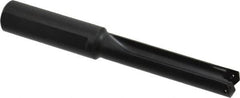 Allied Machine and Engineering - Series 0.5, 39/64 to 11/16" Diam, 3/4" Diam Straight Shank, Straight Flute Spade Drill - 2-1/2" Max Depth, 3-27/64" Body Length, 5-11/16" OAL, Standard Length, Through Coolant - Exact Tooling