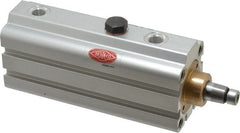 De-Sta-Co - 67 Lb Clamping Force, Adjustable (Right, Left, Straight) Swing, 28mm Total Stroke, Single-Acting Pneumatic Swing Clamp - G1/8 Port, 124.97mm Body Length x 32mm Body Width, 19.4 cm3 (Clamp), 22.5 cm3 (Unclamp), 145 Max psi - Exact Tooling