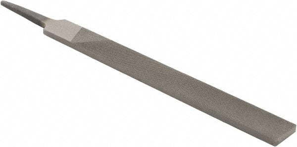 Value Collection - 6" Long, Second Cut, Hand American-Pattern File - Double Cut, 5/32" Overall Thickness, Tang - Exact Tooling