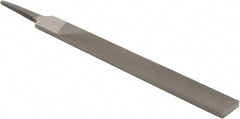 Value Collection - 6" Long, Second Cut, Hand American-Pattern File - Double Cut, 5/32" Overall Thickness, Tang - Exact Tooling