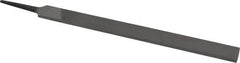 Value Collection - 10" Long, Smooth Cut, Hand American-Pattern File - Double Cut, 1/4" Overall Thickness, Tang - Exact Tooling