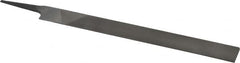 Value Collection - 10" Long, Smooth Cut, Knife American-Pattern File - Double Cut, 1/4" Overall Thickness, Tang - Exact Tooling
