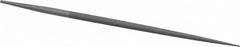 Grobet - 6" Standard Precision Swiss Pattern Round File - Double Cut, 1/4" Width Diam, With Tang - Exact Tooling
