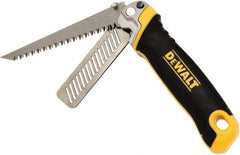 DeWALT - 5-1/4" Steel Blade Folding Saw - ABS, TPR Handle, Cushion Grip, 13-7/64" OAL - Exact Tooling