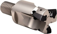 Seco - 94° Lead Angle, 12mm Min Cut Diam, 2.5mm Max Depth of Cut, Indexable Chamfer and Angle End Mill - 3 Inserts, XO.. 06.. Insert Style, Through Coolant, Modular Connection - Exact Tooling