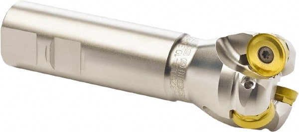 Seco - 50mm Cutting Diam, 32mm Shank Diam, 10mm Max Depth of Cut, Straight Shank Indexable Copy End Mill - 3 Inserts, RP.. 2006 Insert, R217.29 Toolholder - Exact Tooling