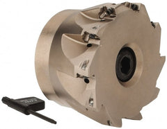 Seco - 10 Inserts, 3" Cut Diam, 1" Arbor Diam, 0.354" Max Depth of Cut, Indexable Square-Shoulder Face Mill - 0° Lead Angle, 1.969" High, XO.X 10T3.. Insert Compatibility, Through Coolant, Series Turbo 10 - Exact Tooling