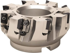 Seco - 12 Inserts, 200mm Cut Diam, 60mm Arbor Diam, 17mm Max Depth of Cut, Indexable Square-Shoulder Face Mill - 90° Lead Angle, 63mm High, XO.. 1806 Insert Compatibility - Exact Tooling