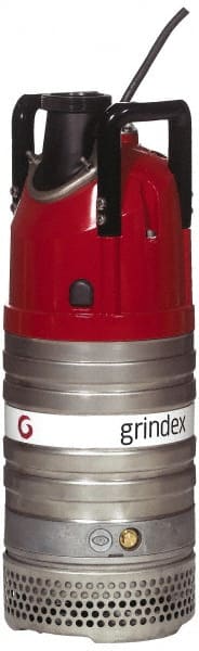 Grindex - 2-2/5 hp, 230 Amp Rating, 230 Volts, Nonautomatic Operation, Dewatering Pump - 1 Phase, Aluminum Housing - Exact Tooling