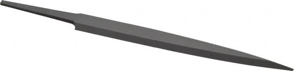 Grobet - 4" Standard Precision Swiss Pattern Barrette File - Double Cut, 1/2" Width Diam x 1/8" Thick, With Tang - Exact Tooling