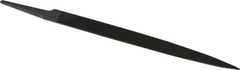 Grobet - 8" Standard Precision Swiss Pattern Barrette File - Double Cut, 7/8" Width Diam x 13/64" Thick, With Tang - Exact Tooling