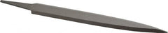 Grobet - 8" Standard Precision Swiss Pattern Barrette File - Double Cut, 7/8" Width Diam x 13/64" Thick, With Tang - Exact Tooling