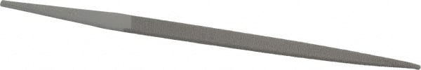 Grobet - 4" Standard Precision Swiss Pattern Crochet File - Double Cut, 5/16" Width Diam x 3/32" Thick, With Tang - Exact Tooling